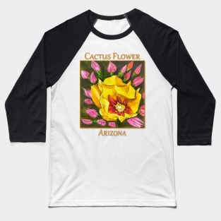 Yellow cactus flower from the state of Arizona Baseball T-Shirt